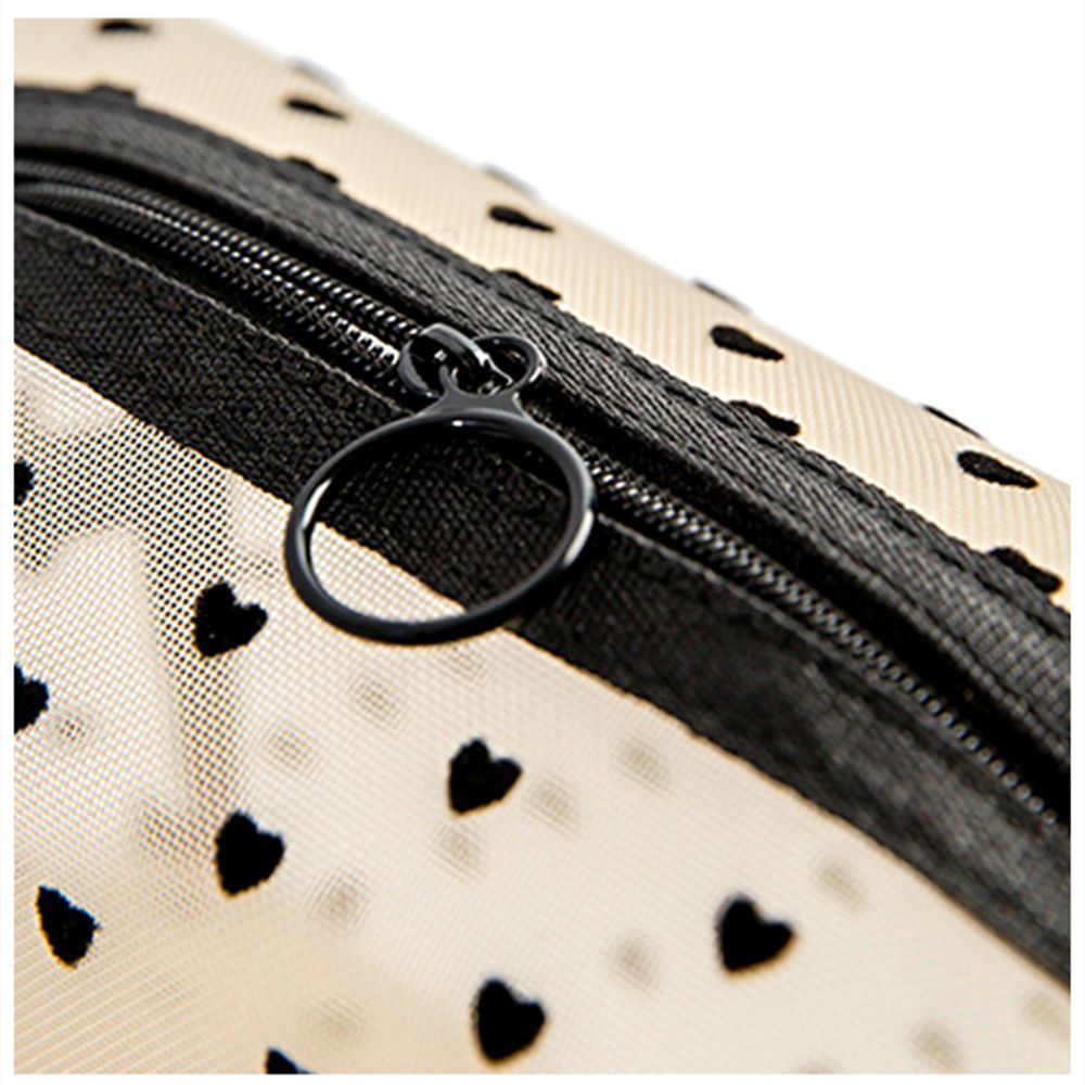 Túi đựng bút/đồ trang điểm trong suốt có khóa kéo dễ thương thời trang cho nữ