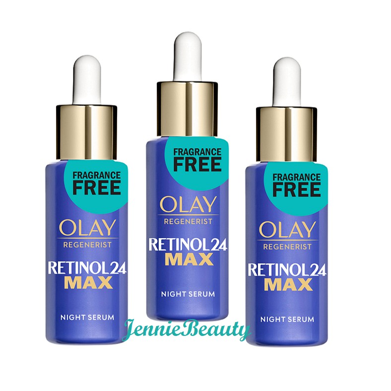 [Hàng mới/ Mỹ] Tinh chất chống lão hóa - tái tạo - trắng sáng ban đêm Olay Regenerist Retinol 24 MAX Night Serum (40ml)