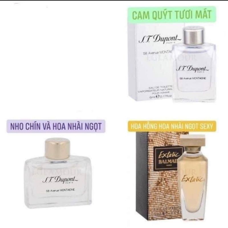 Set Nước Hoa Balmain mini mỗi chai 5ml