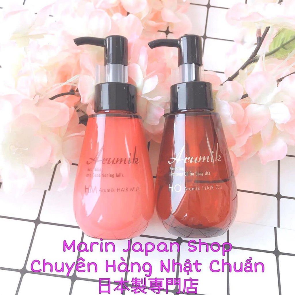 (Sale) Tinh dầu dưỡng tóc suôn mượt chắc khoẻ Arumik Nhật Bản