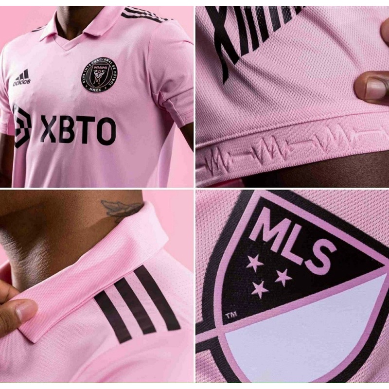 ÁO BÓNG ĐÁ HÓT 20224 - Mẫu MIAMI Màu Hồng