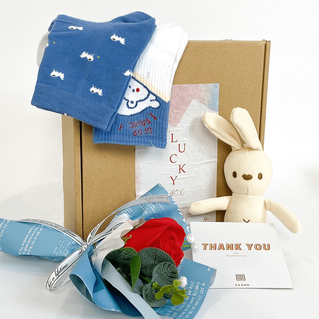 Quà tặng người yêu Lucky Box Teamo (Màu Blue) - Bộ 4 món quà tặng may mắn - Tặng kèm bộ ảnh Memories of Love | BigBuy360 - bigbuy360.vn