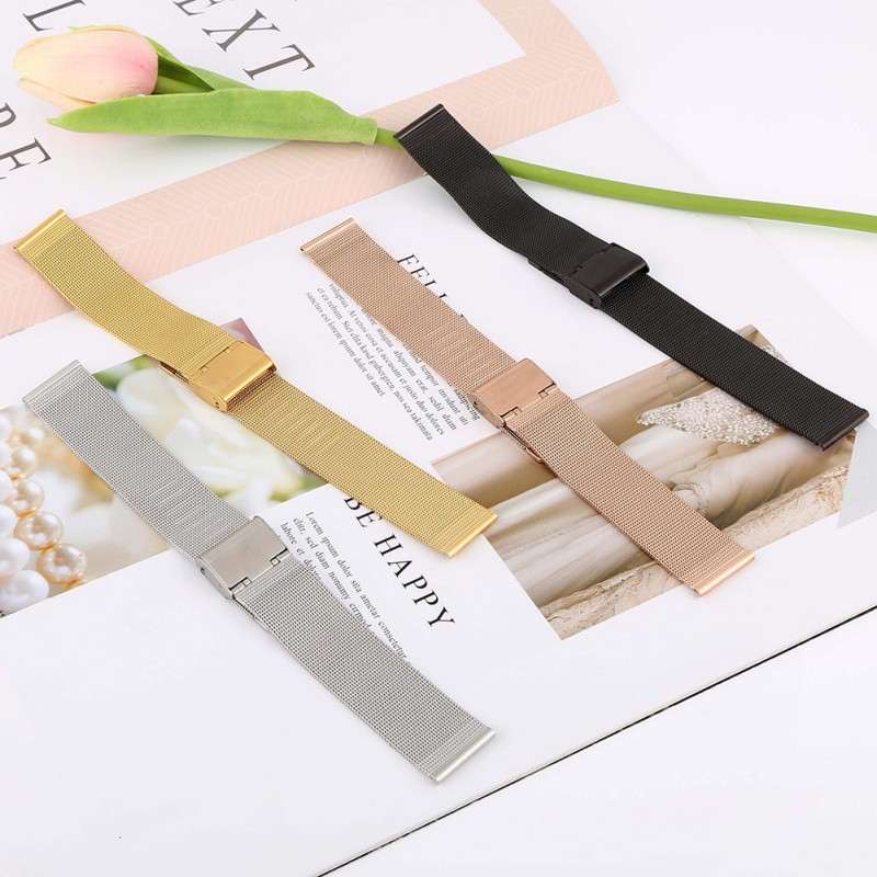 OL-g006 Ultra-thin Mesh Wristwatch Belts Stainless Steel Watch Strap Band