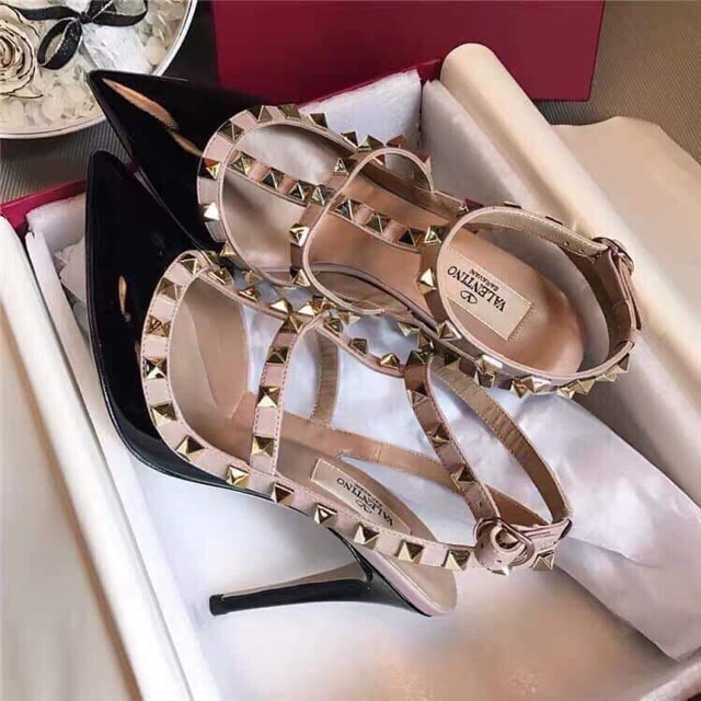 Guốc Valentino 3 khoá