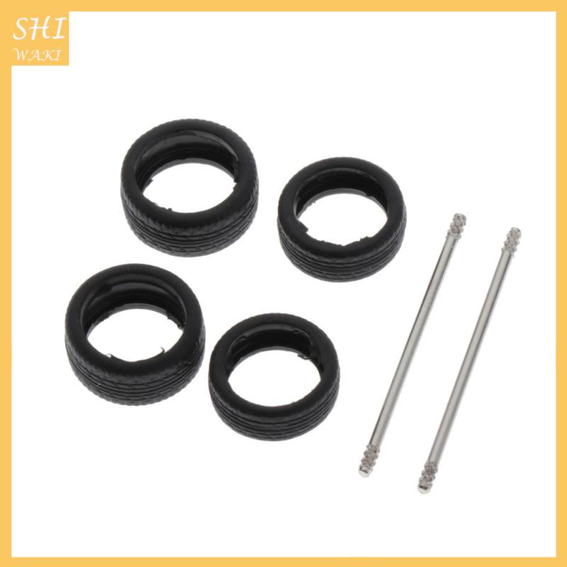 Bộ 4 Bánh Xe Cao Su Tỉ Lệ 1: 64 Dành Cho Xe Hơi Tomica Hotwheels