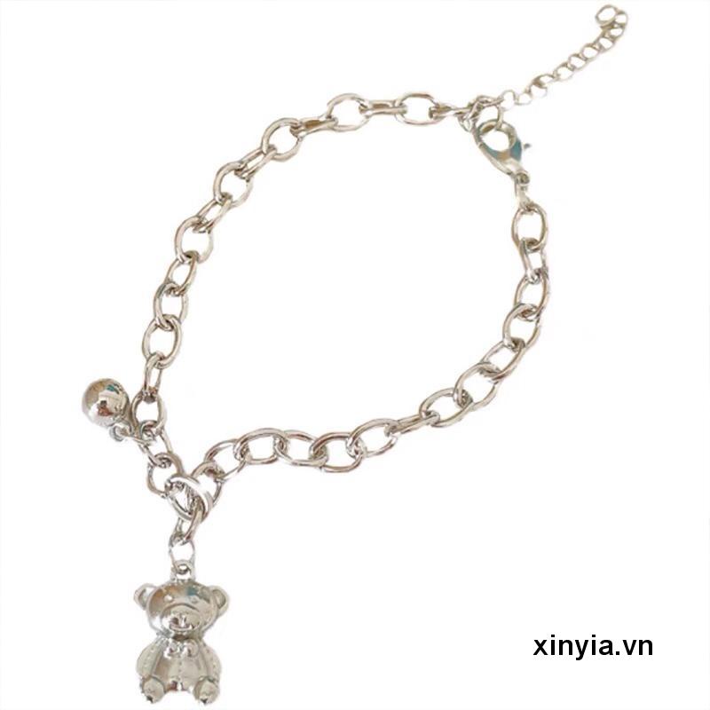 Vòng Đeo Tay Bằng Hợp Kim Kim Loại Hình Gấu Xấu Tối Giản Nhật Bản Và Hàn Quốc INS cold wind Cho Nữ