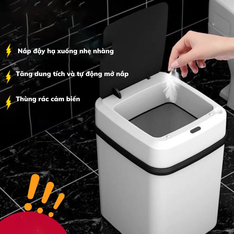 Thùng Rác Thông Minh, Thùng Rác Mini Cảm Ứng Tự Động Đóng Mở Nắp Cao Cấp Tiện Ích Sang Trọng PAPAA.HOME