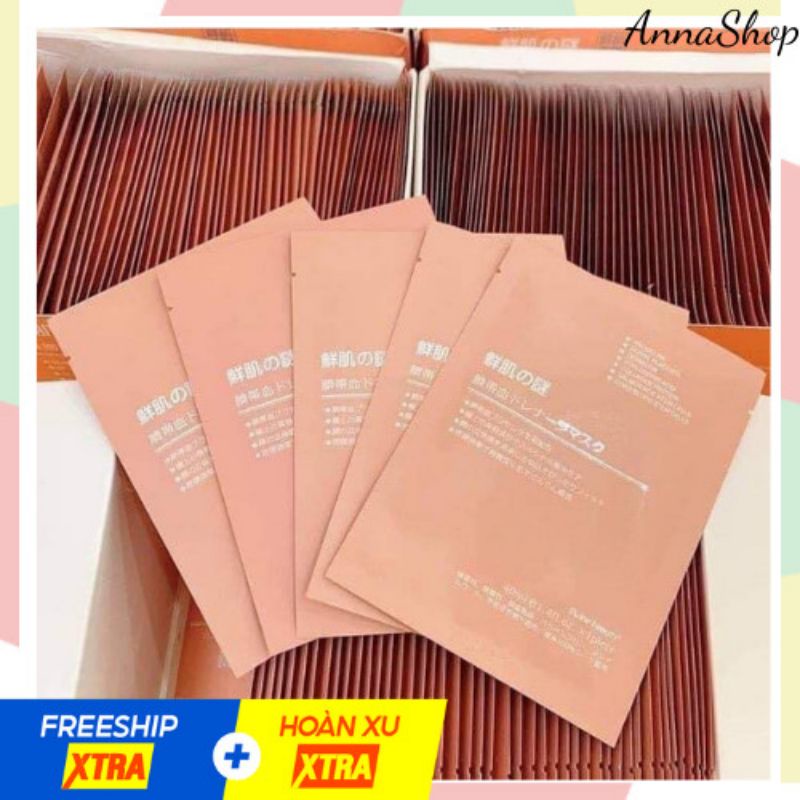 {Hàng 1K )10 Miếng Mặt Nạ Nhau Thai Cừu Trắng Da.