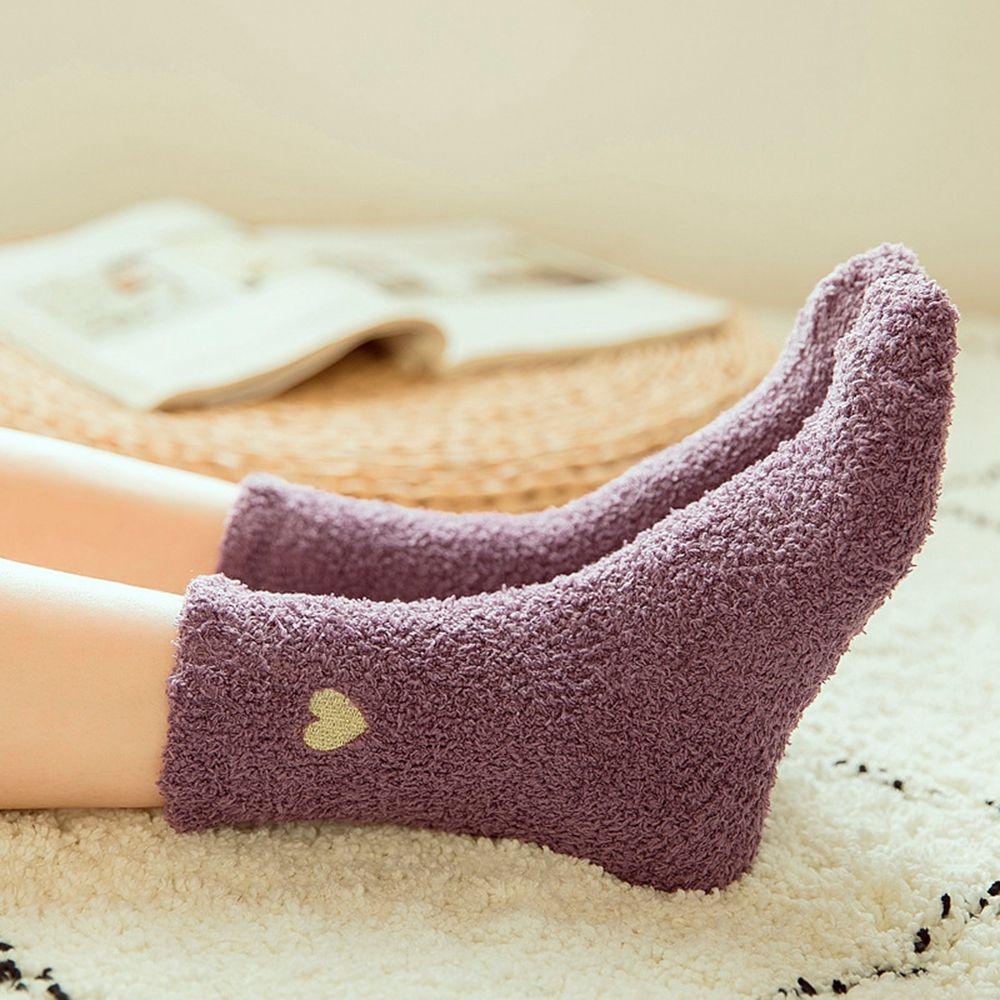 Vớ Lưng Vừa Mềm Mại Màu Trơn Thêu Họa Tiết Trái Tim Dễ Thương Cho Nữ 2Life