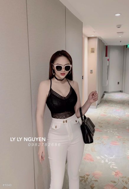 Quần skinny khuy nắp túi hàng QCL1