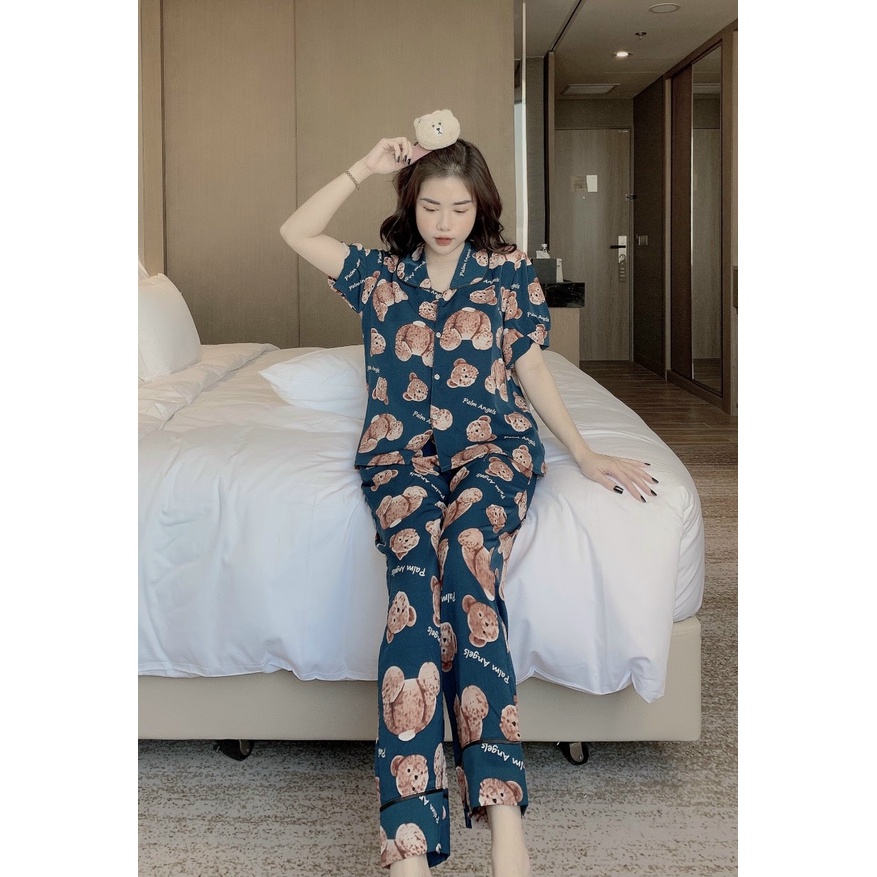 Đồ Bộ Pijama Nữ Lụa Mango Cao Cấp,Tay Ngắn Quần Dài,Chất Vải Mềm Mịn Mát | BigBuy360 - bigbuy360.vn