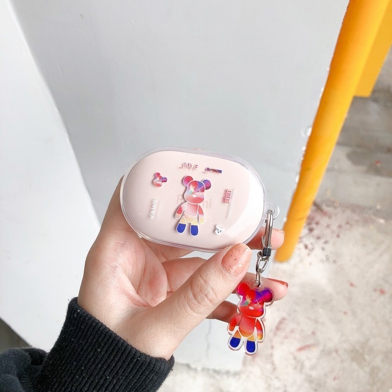 Vỏ bảo vệ hộp sạc tai nghe Xiaomi MI Redmi AirDots 2 bằng nhựa trong suốt họa tiết hoạt hình dễ thương