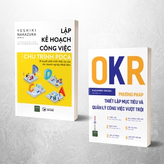 Sách - combo 2 cuốn lập kế hoạch theo chu trình pdca + okr phương pháp thiết lập mục tiêu và quản lý công việc vượt trội