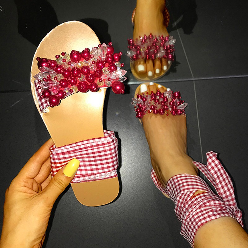 Dép Xỏ Ngón Đính Hoa Thời Trang Cho Nữ Size 35-43