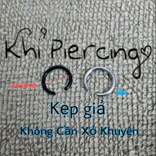 Khuyên Kẹp giả đeo được . MŨI . MÔI. không cần xỏ khuyên ( 1 cái )