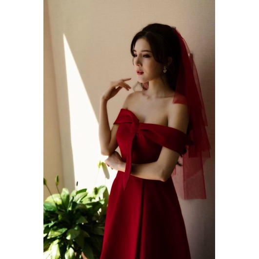 ĐẦM MAXI TRỄ VAI NƠ XẺ ĐÙI FULL SIZE S/M/L/XL