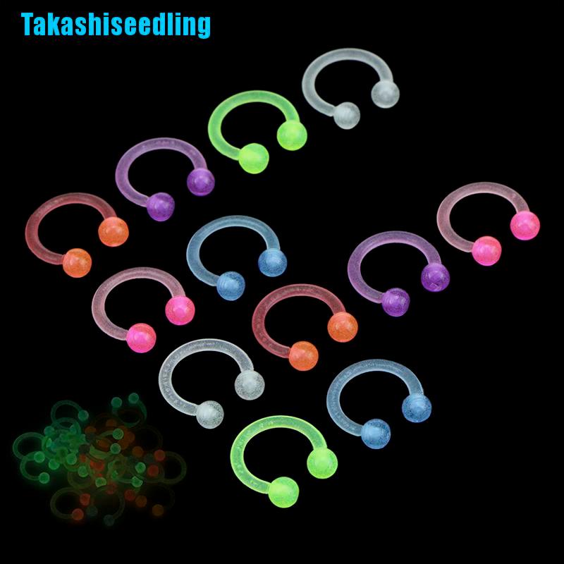 (Hàng Mới Về) Khuyên Mũi / Môi / Tai Bằng Acrylic Dạ Quang Độc Đáo