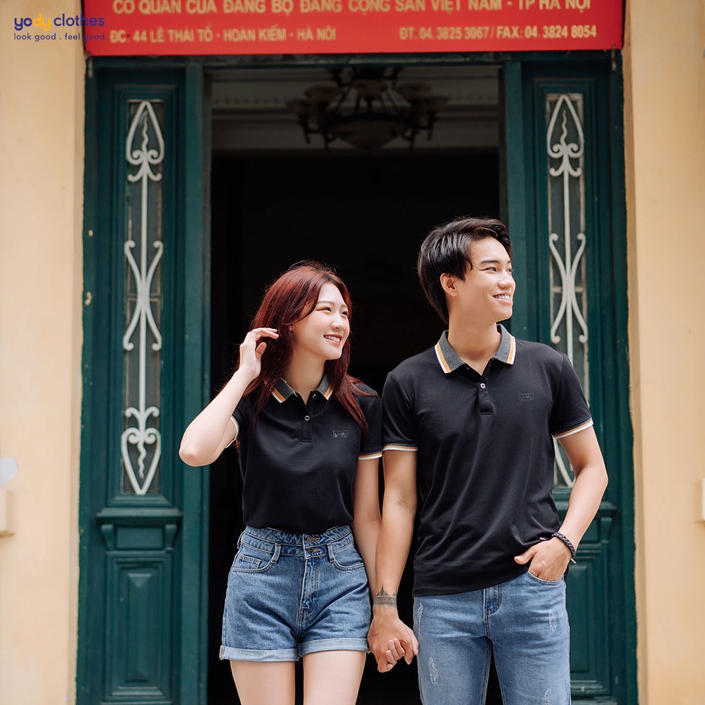 Áo thun polo nữ YODY thun cao cấp ngắn tay có cổ chất liệu cotton thoáng mát APN3704