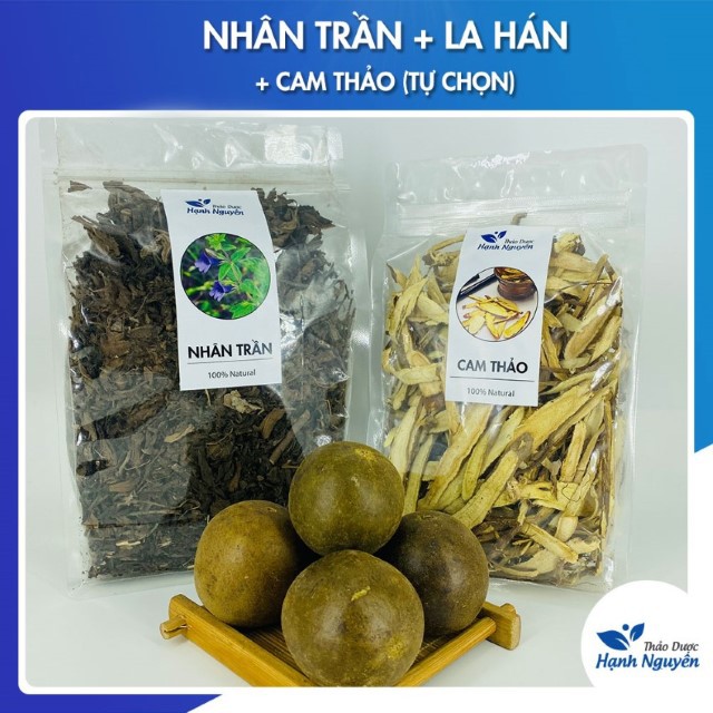 500g Nhân Trần Lá + 5 quả La Hán + 100g Cam Thảo (Set tự chọn)