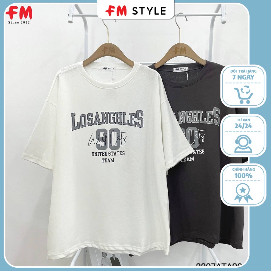 Áo thun tay lỡ nam nữ áo phông form rộng |  Áo thun nữ chất cotton giá rẻ in hình | Fmstyle Shop 207