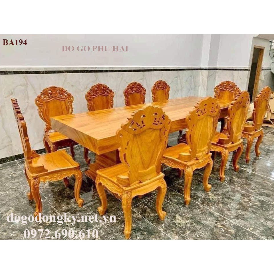 Bộ Bàn Ăn Đẹp 10 Ghế Nâng Tầm Đẳng Cấp Cho Phòng Ăn