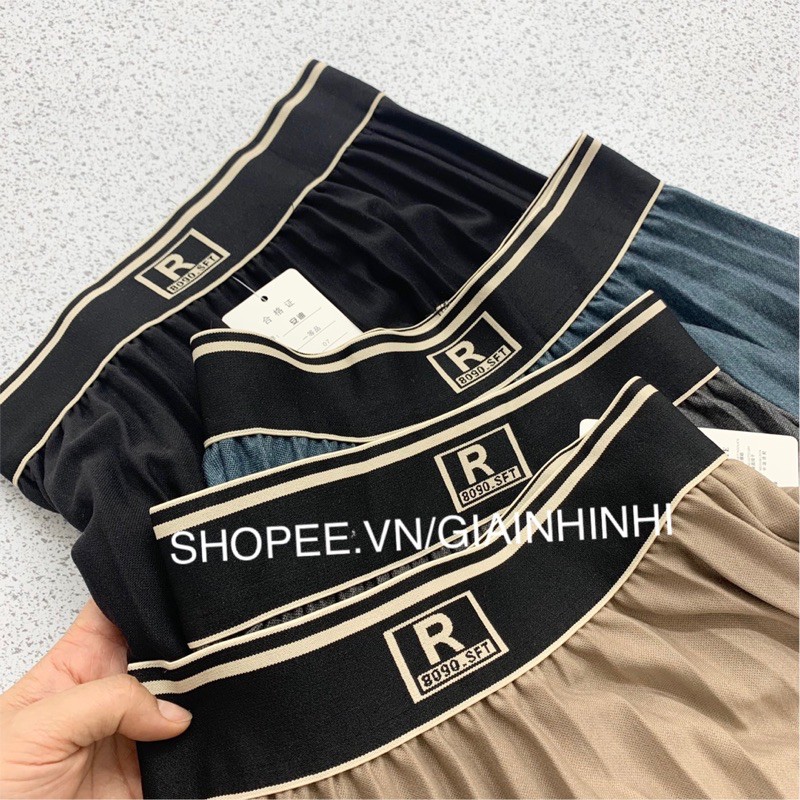 Chân váy dạ xếp ly cạp pha chữ R, Chân váy dáng dài xếp ly CV1700 - NhiNhi Shop | BigBuy360 - bigbuy360.vn