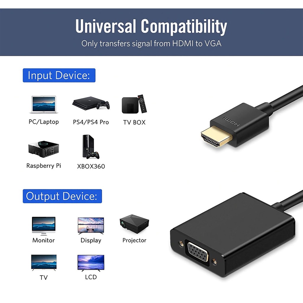 Cáp HDMI Ra HDMI+ Audio LK HV01 Hỗ Trợ FullHD1080 | Bảo Hành 12T Đổi Mới