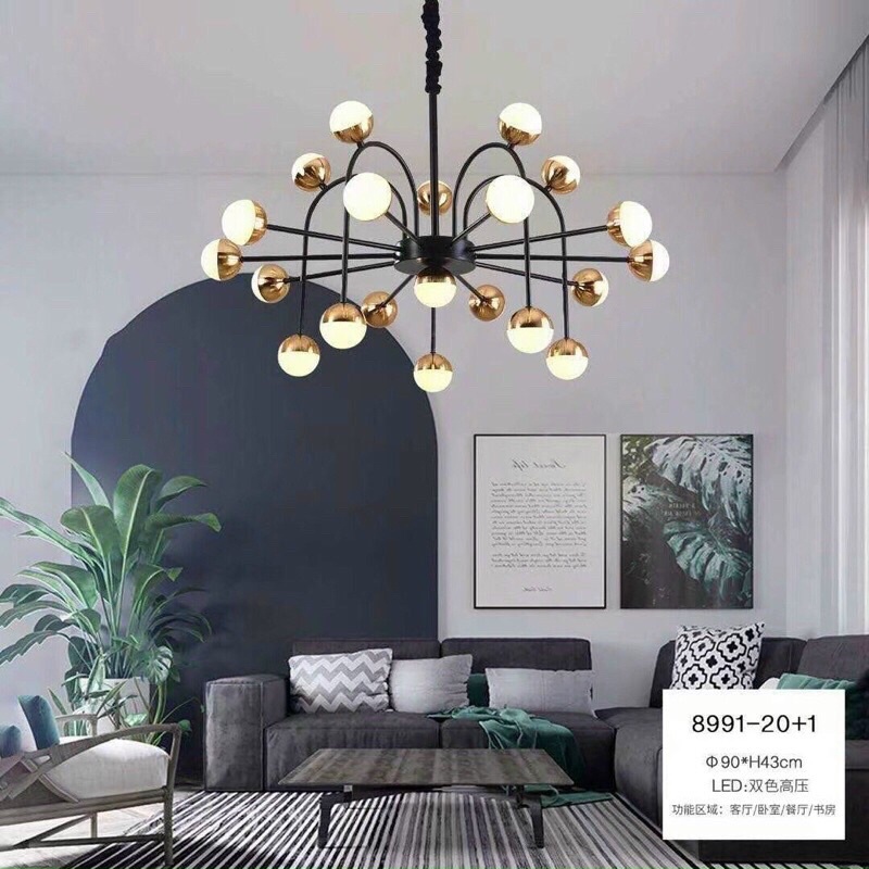 Đèn Thả Đèn chùm 21 Bóng Hiện Đại - 3 chế độ ánh sáng