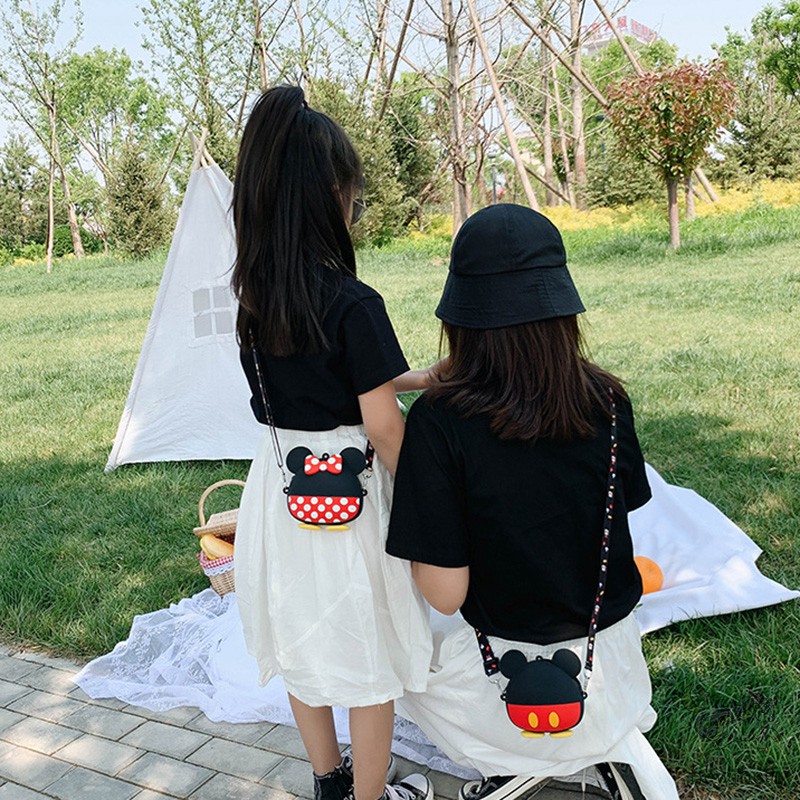 Túi xách thiết kế hình chuột Mickey hoạt hình dễ thương cho bé trai và bé gái