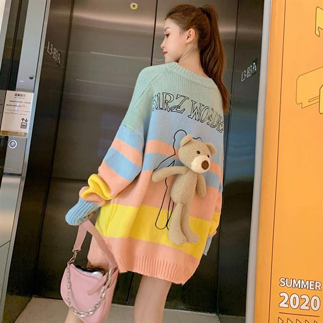 Áo Sweater Chui Đầu Dáng Rộng In Hình Gấu Kiểu Retro Nhật Bản Thời Trang 2020 Cho Nữ | WebRaoVat - webraovat.net.vn