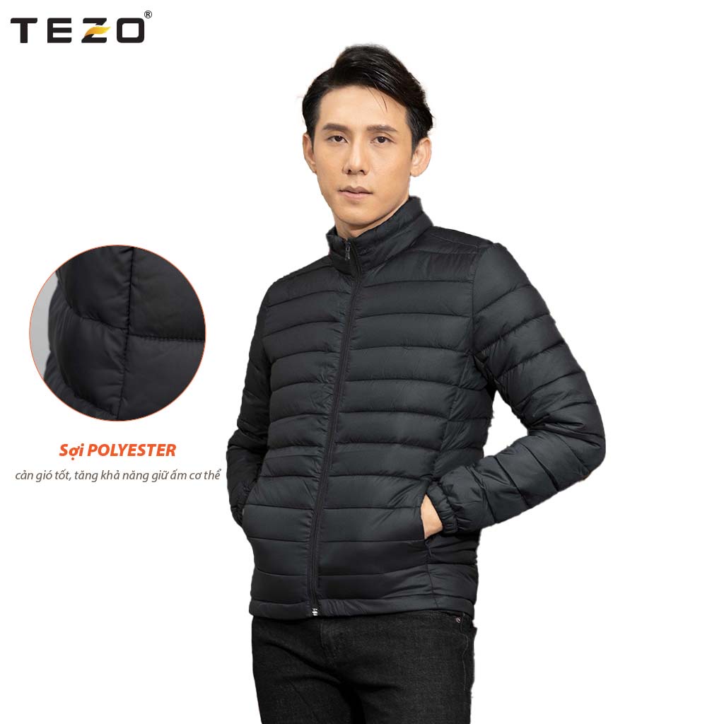 Áo phao nam dáng ngắn TEZO, áo khoác chần bông siêu nhẹ giữ ấm tuyệt đối mã 2111APBX01