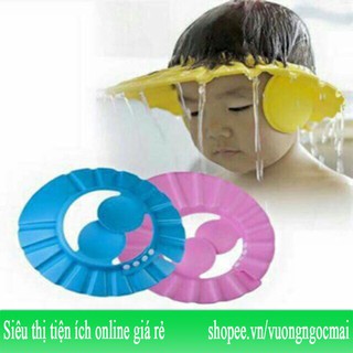 Mũ chắn nước gội đầu kèm bịt tai