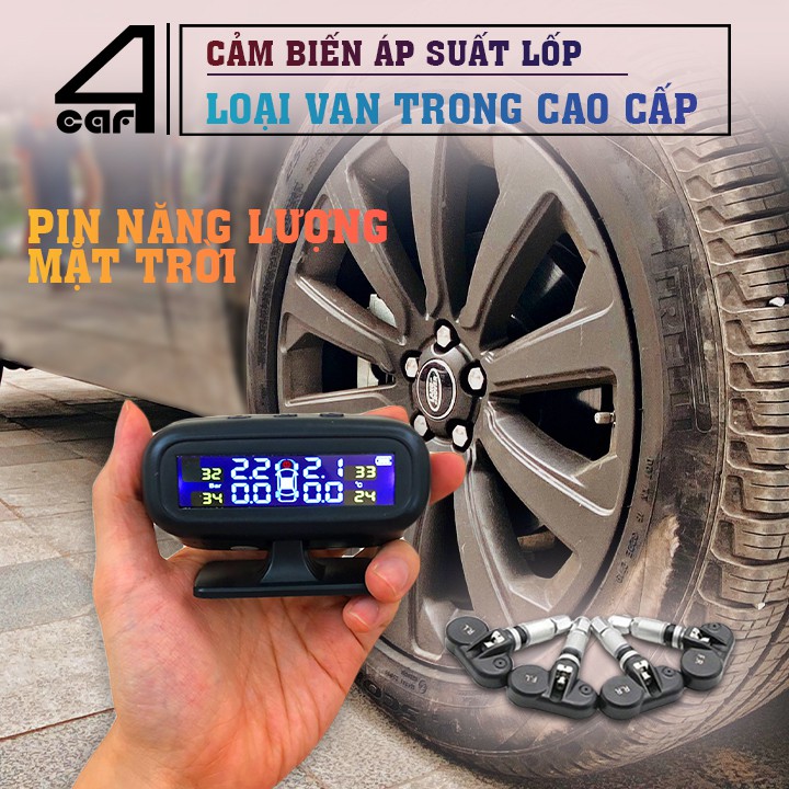 Cảm Biến Áp Suất Lốp Yoelbear TPMS Van Trong / Van Ngoài Chống Nước IP67