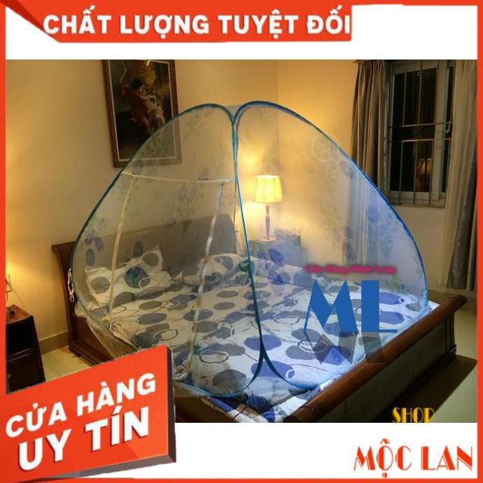 [SIÊU KHUYẾN MÃI] Mùng chụp tự bung 1m4 x 2m Minh Long - XANH HOA