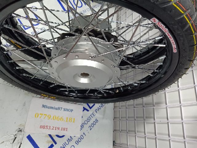 BÁNH CĂM VISION MIO LUVIAS CLICK NOVO VARIO AIRBLADE ĐÙM SƠN BẠC FULL VỎ RUỘT NIỀNG NHÔM THÁI TẶNG KÈM ĐĨA ỐC KIỂU