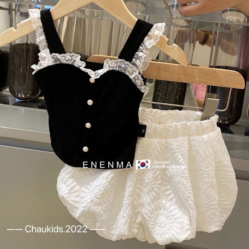 Sét 2 dây kèm quần đũi xốp bồng cho bé từ 10-22kg💋