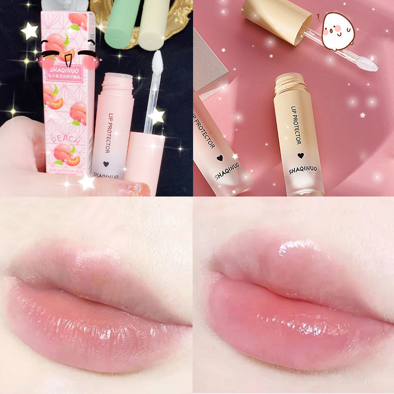 Dry skin savior ~ wood fruit lip milk Lip Balm Moisturizing, moisturizing, anti dry lipstick, female student lipstick background.