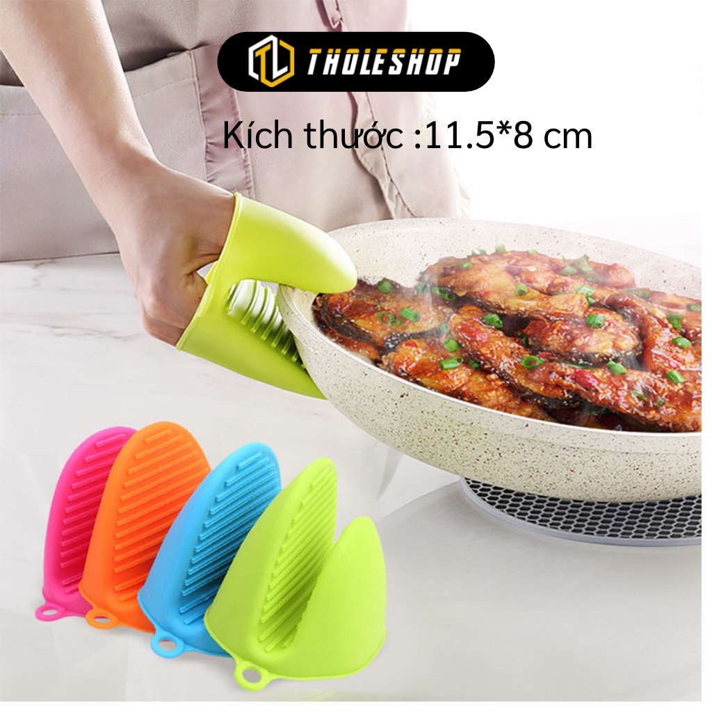 Găng Tay Mỏ Vịt - Cặp Găng Tay Bắc Nồi Silicone Mềm Cách Nhiệt, Chống Nóng 8217