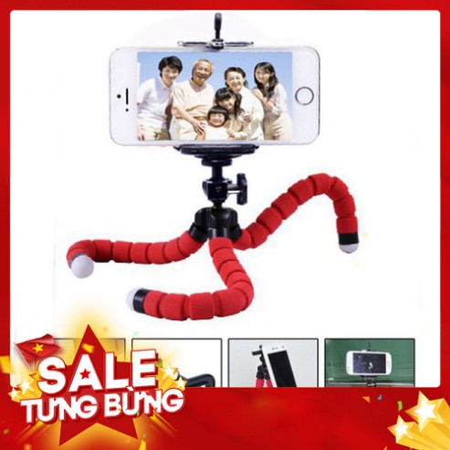 Tripod Bạch Tuộc 3 Chân Để Điện Thoại Để Bàn, Cầm Tay, Tặng Kèm Kẹp Điện Thoại - VietStore