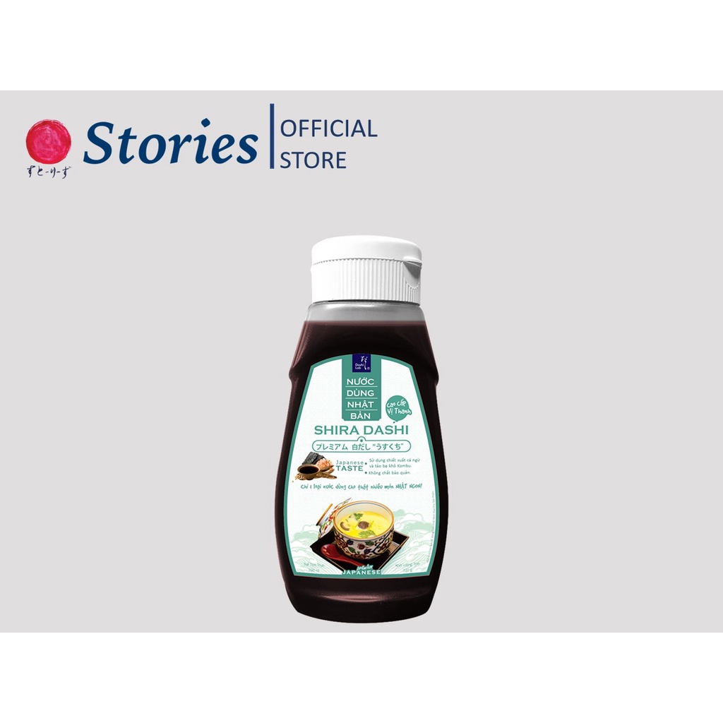 Nước dùng Nhật Bản Shira Dashi Cao Cấp 320g hương vị thanh ngọt nhẹ từ tảo bẹ và cá biển, nước tương lên men