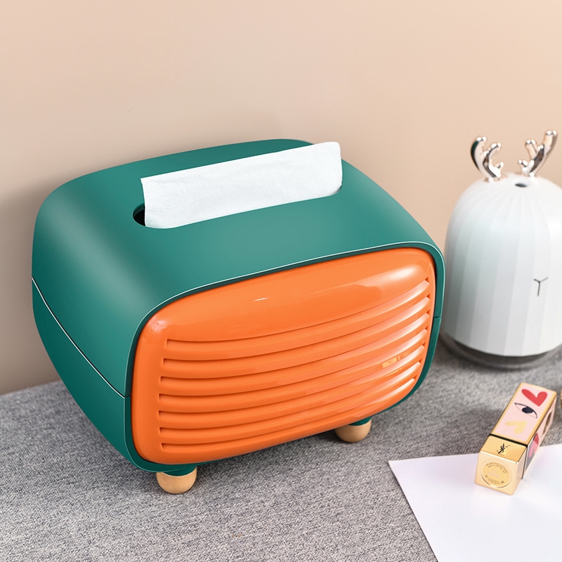 Hộp đựng khăn giấy để bàn thiết kế dạng đài Radio sáng tạo xinh xắn