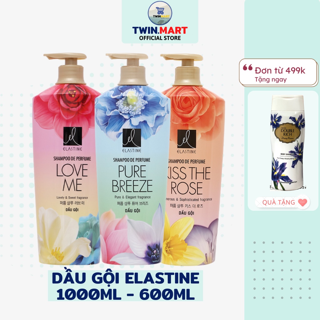 Date xa Dầu gội Elastine hương nước hoa - Hàn Quốc - Love Me - Pure Breeze - Kiss the rose
