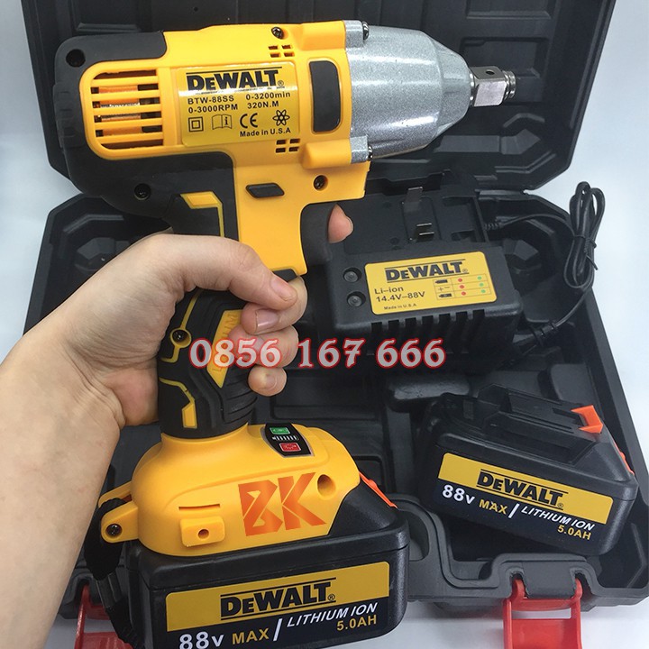 Máy Siết Bulong DEWALT 88V 100% đồng - (TẶNG 1 Đầu khẩu 22mm) - Máy Siết Bu Lông , Máy Bắt Vít