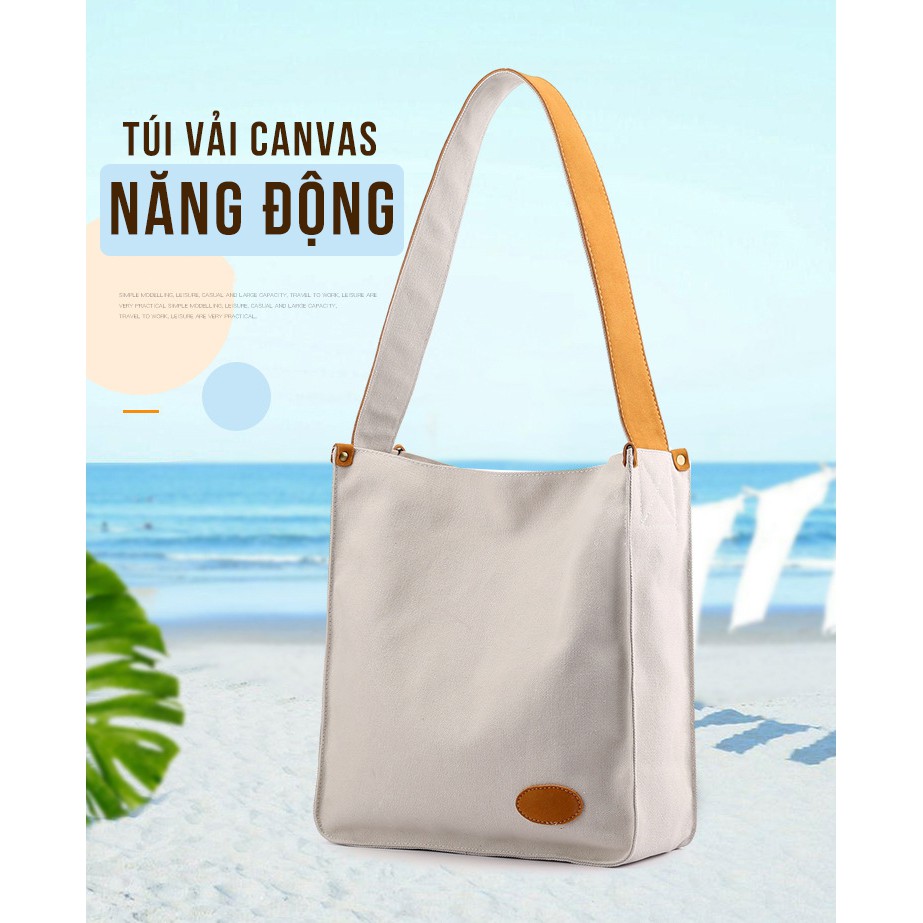 Túi Tote canvas vintage nữ cao cấp – KVKY – 1561