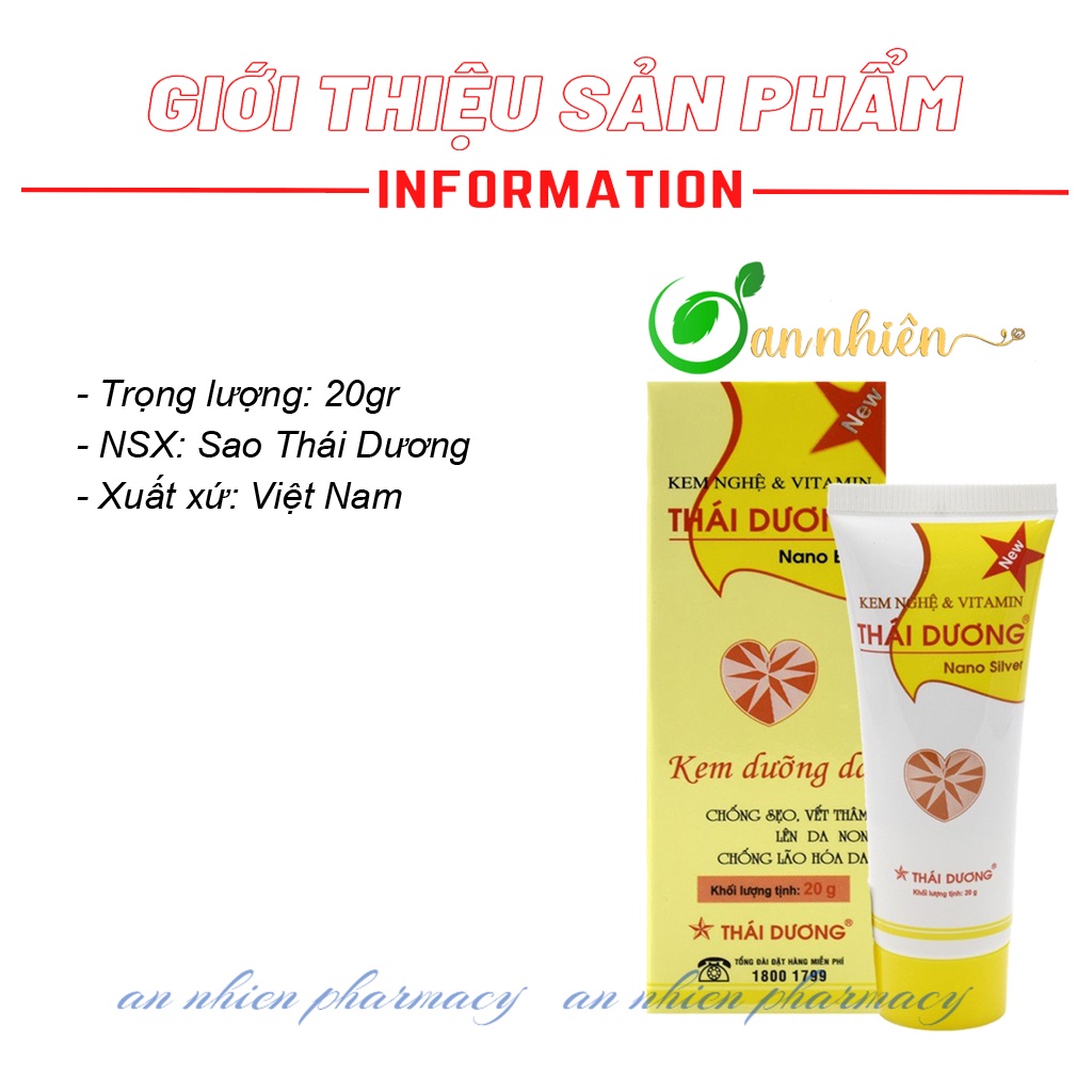 Kem nghệ & Vitamin dưỡng da Thái Dương Nano Bạc