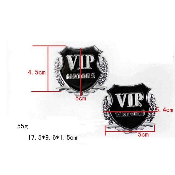 Bộ 02 decal Huy hiệu VIP bông lúa gắn ô tô trang trí