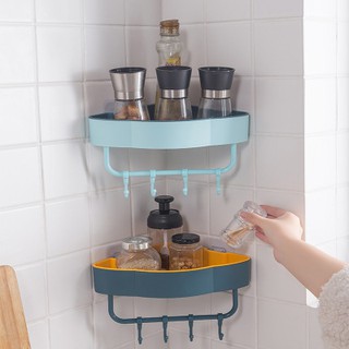 Kệ Dán Góc Tường 4 Móc Treo Để Đồ Nhà Tắm Nhà Bếp Sang Trọng