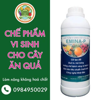 Chế phẩm sinh học cao cấp cho cây ăn quả Emina P, chai 1l. Đặc trị bệnh vàng lá, thối rễ.....