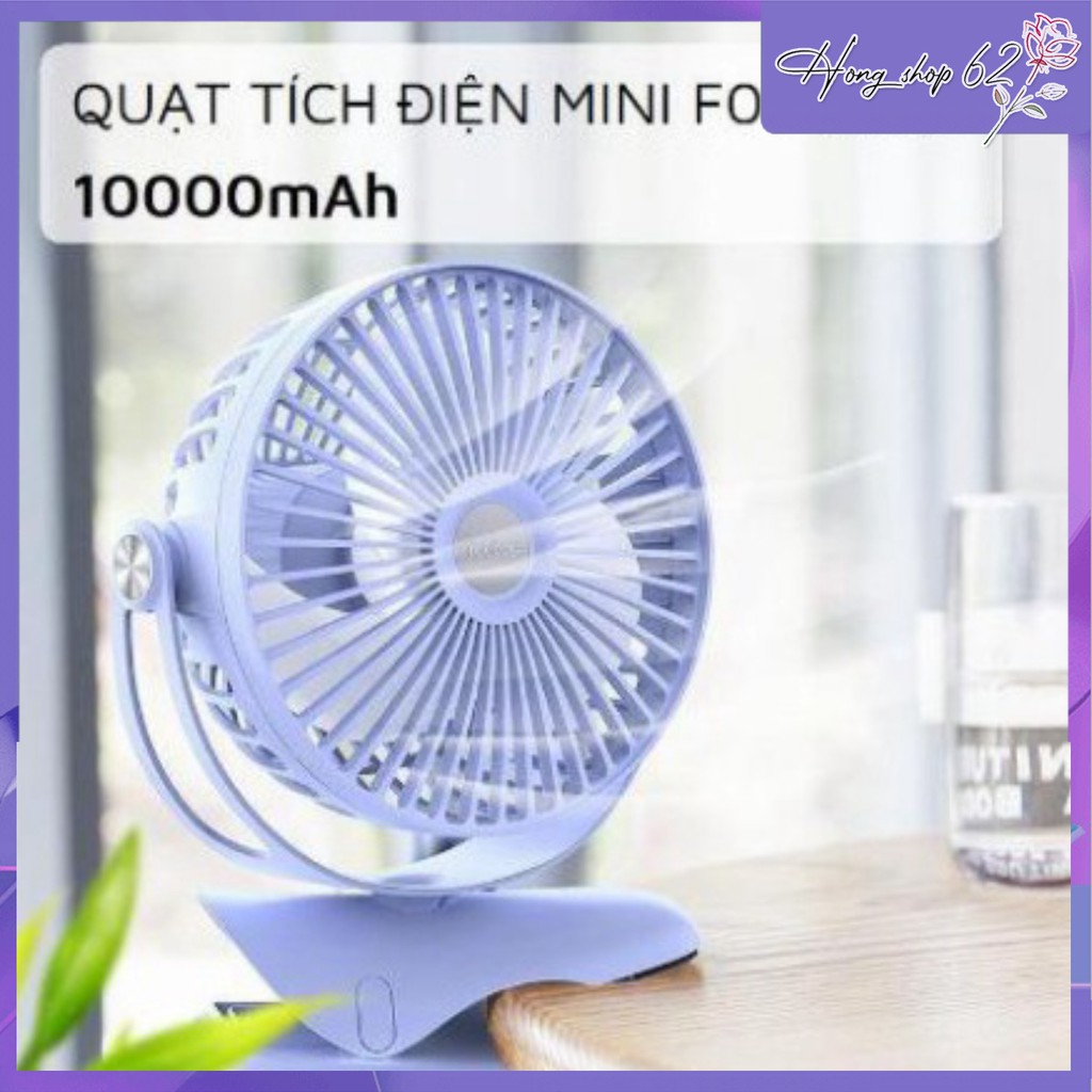 [ Bản Đặc Biệt ] Quạt tích điện để bàn Mini Yoobao kẹp Y-F04 MAX quay 360 độ Pin cực khỏe 10000 mAh