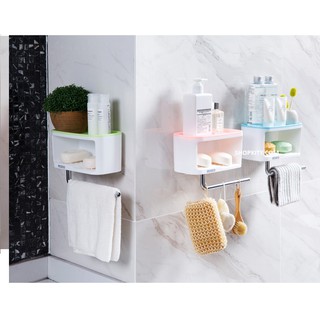 Kệ để đồ phòng tắm kèm móc khăn ECC1716